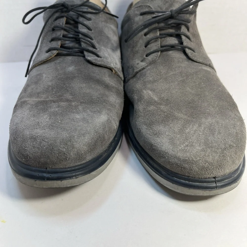 Nordstrom Mens Size 8.5 M Ombre Gray Suede Classic Oxford Shoes Lace Up